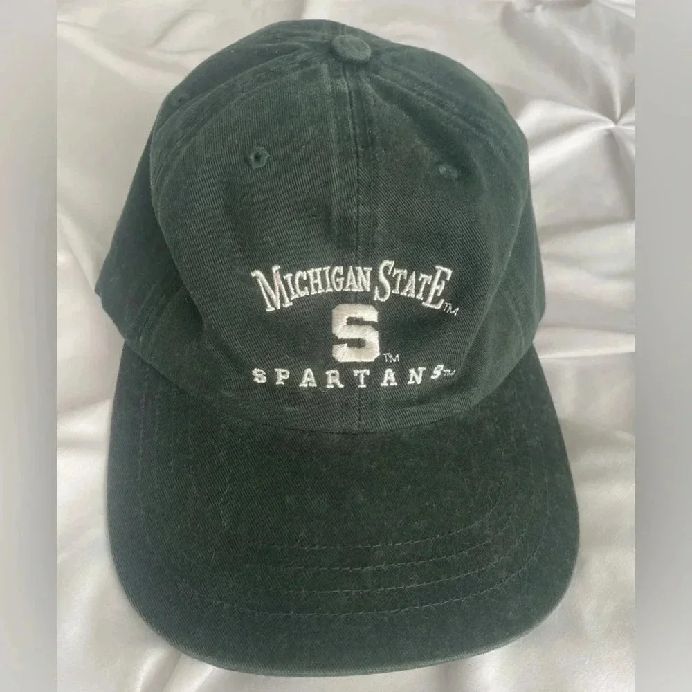 Michigan State Spartans’ Collegiate Adjustable Cap‎ Pro Players Green Unisex EUC